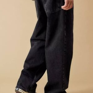 Relaxed Fit Black Jeans For Men